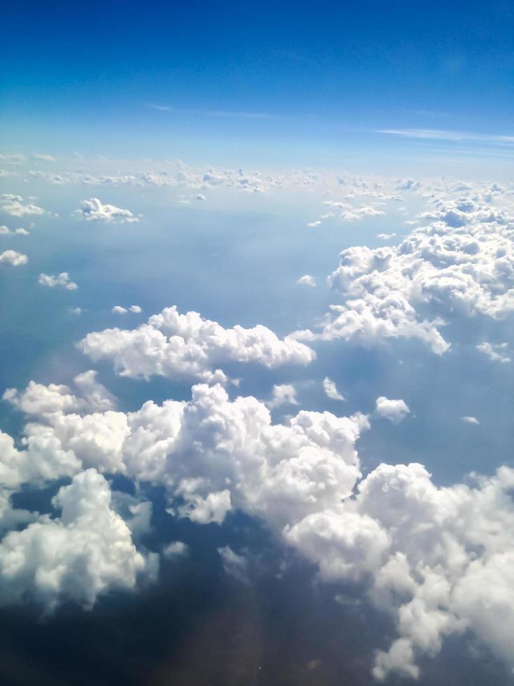 Blue sky with clouds background photo