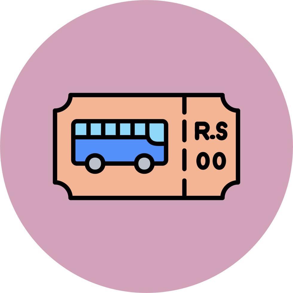 Bus Ticket Vector Icon