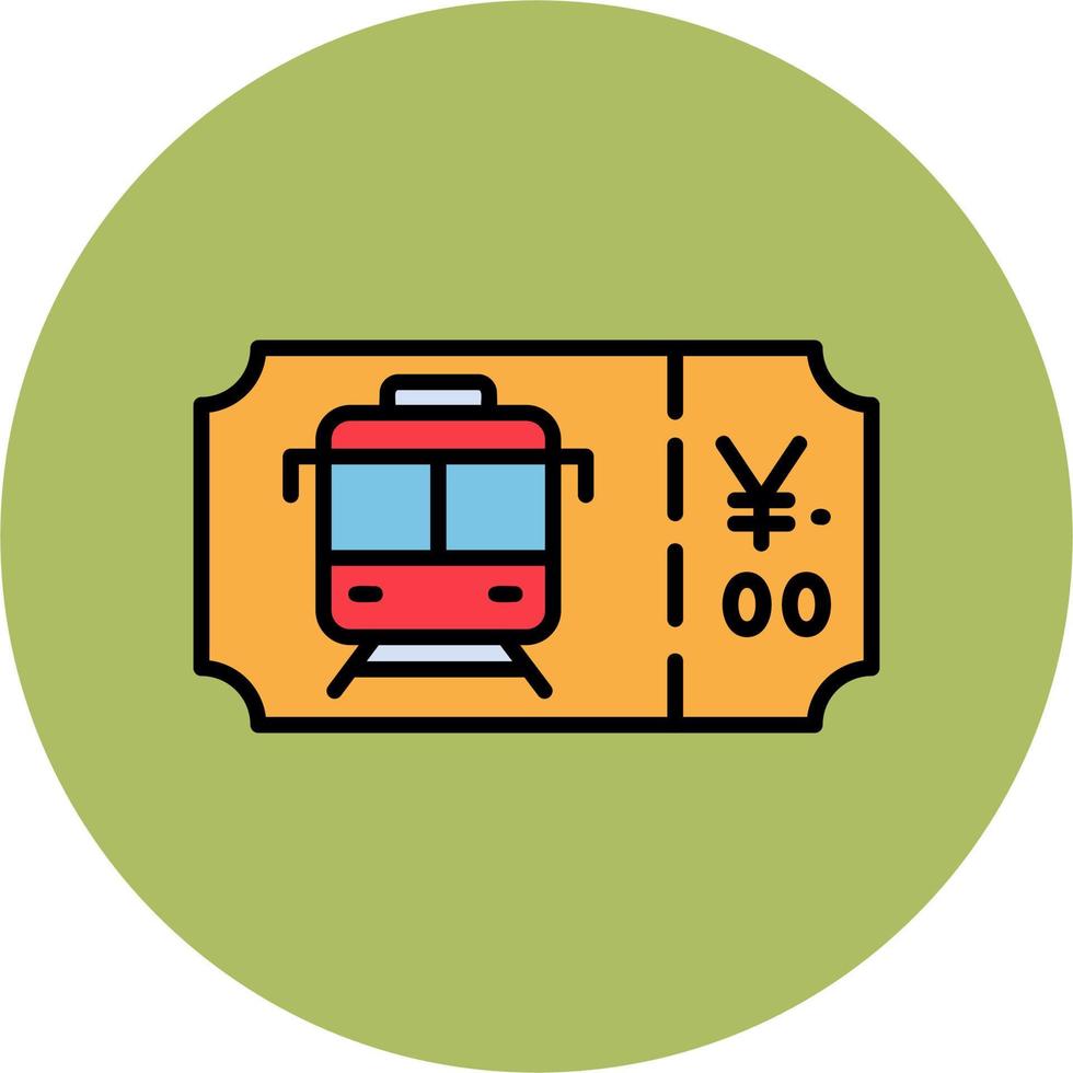 Train Ticket Vector Icon
