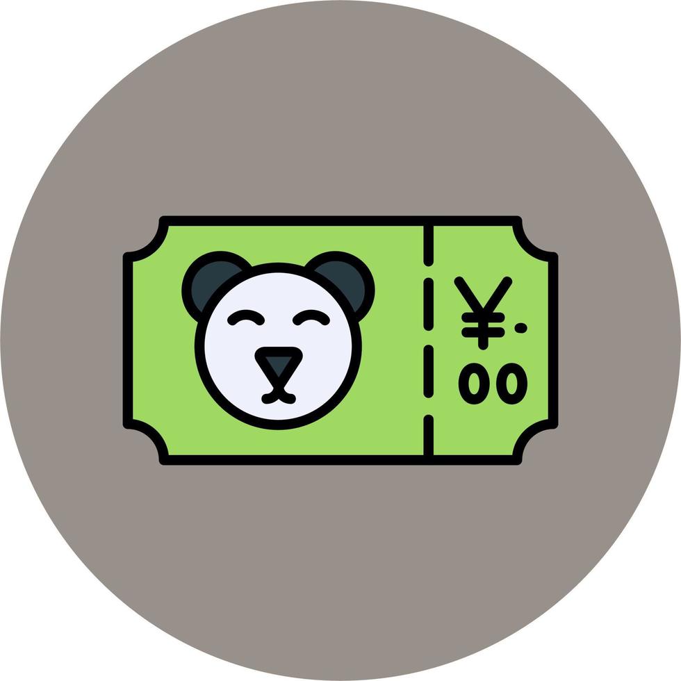 Zoo Ticket Vector Icon