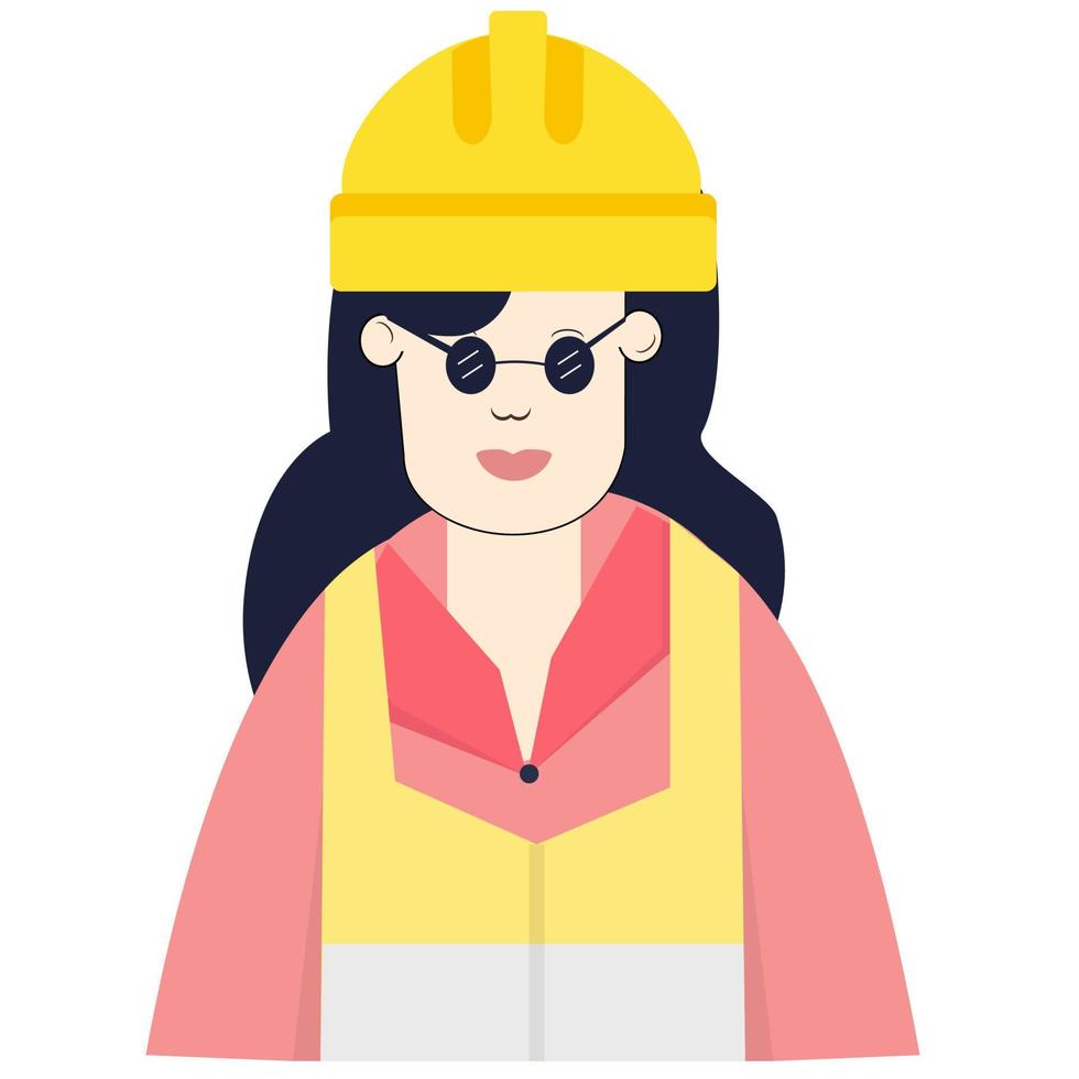 Contractor Women Avatar Illustration vector