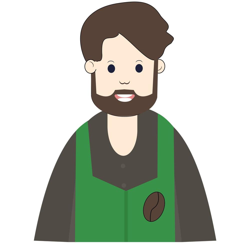 Baristas Man Avatar Illustration vector