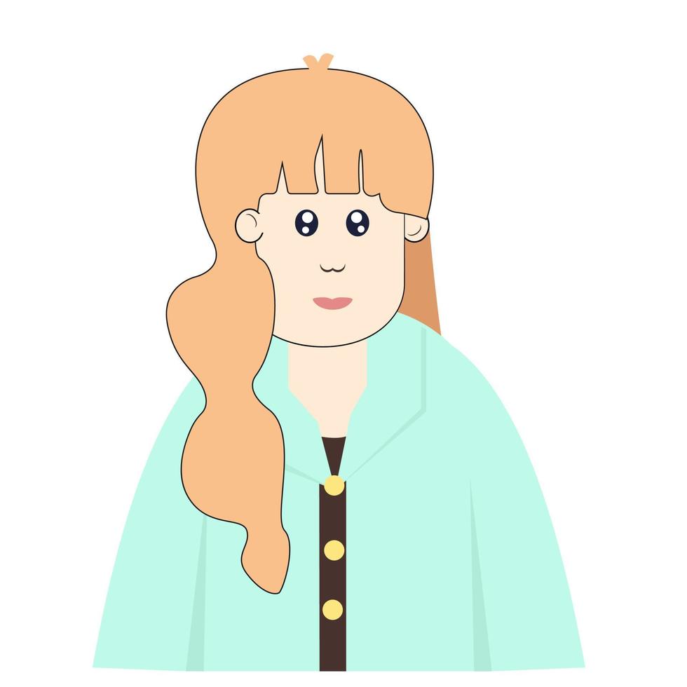 mujer avatar ilustración vector