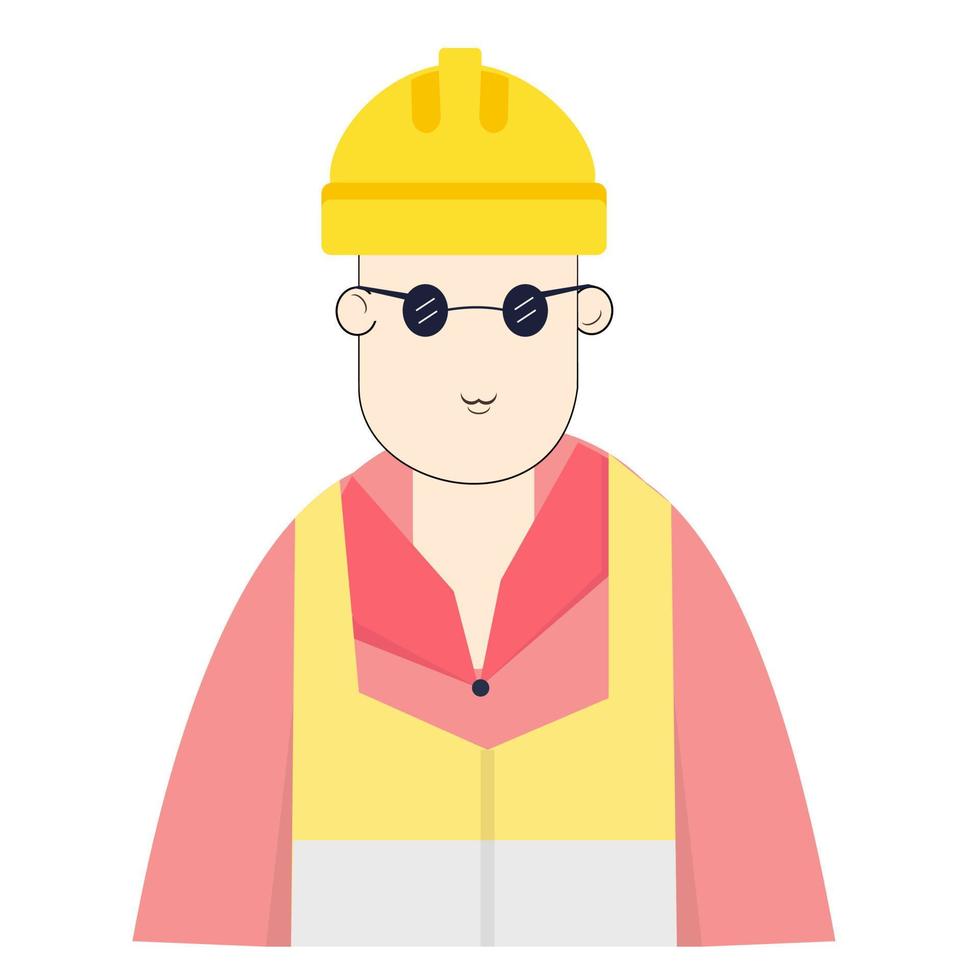 Contractor Man Avatar Illustration vector