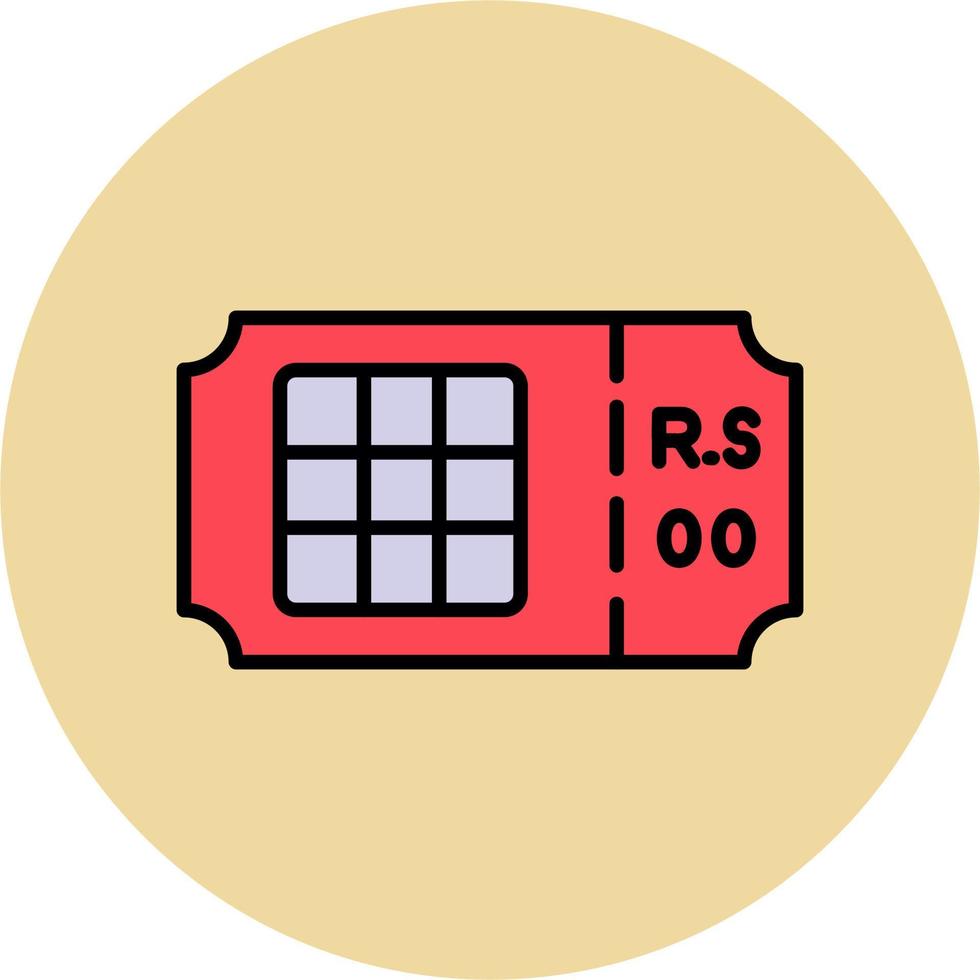 Lottery Ticket Vector Icon