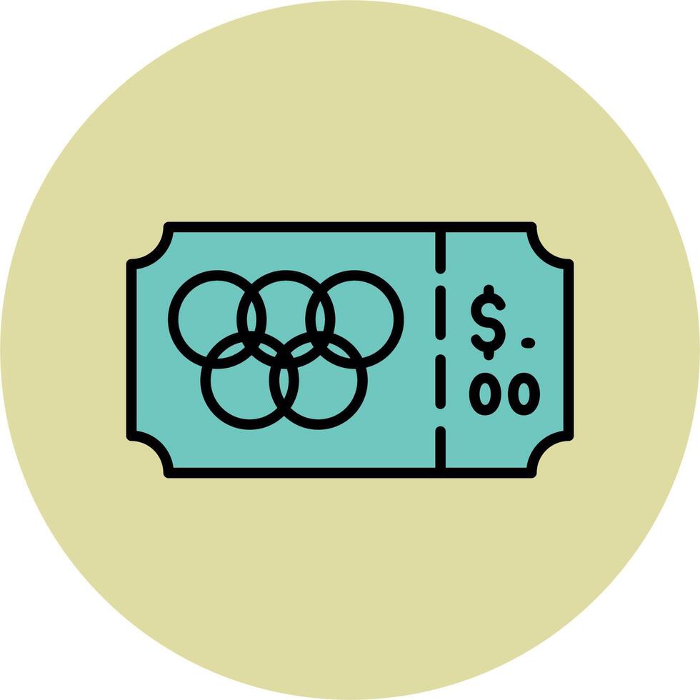 Olympic Ticket Vector Icon
