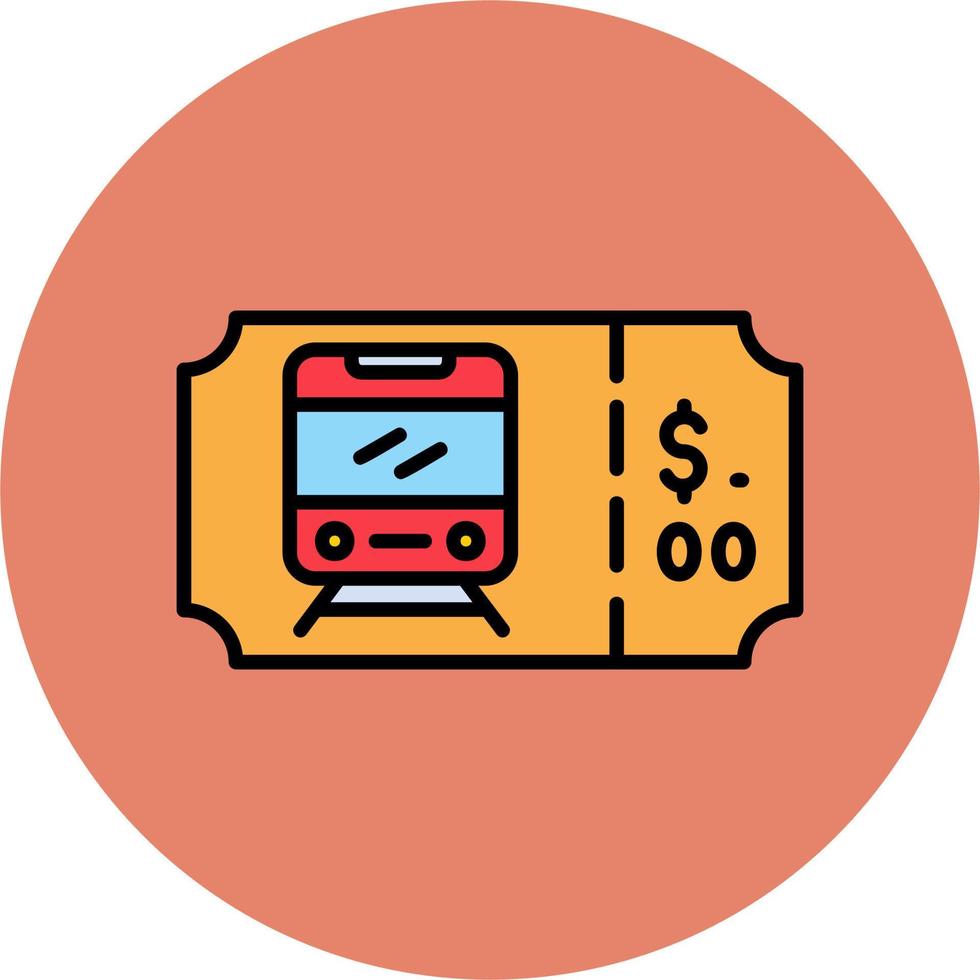 Train Ticket Vector Icon