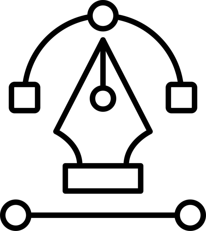 icono de vector de herramienta de pluma