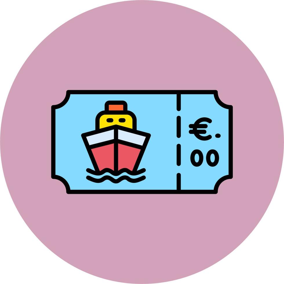 Boat Ticket Vector Icon