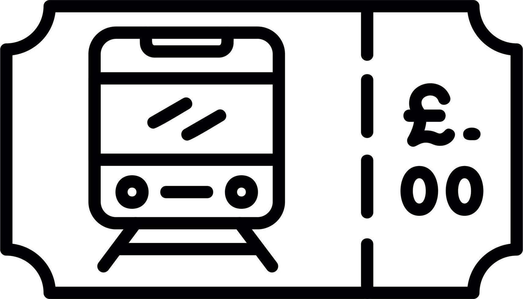 Metro Ticket Vector Icon