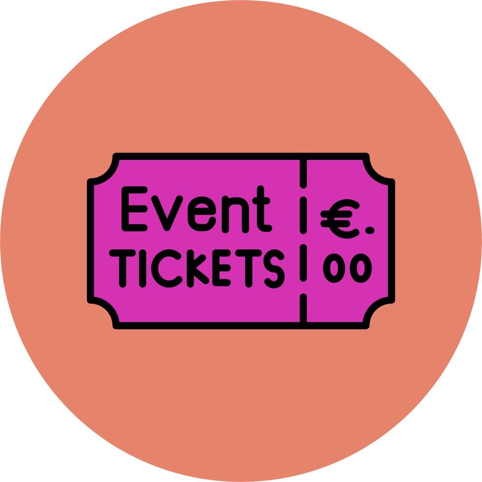 evento boleto vector icono