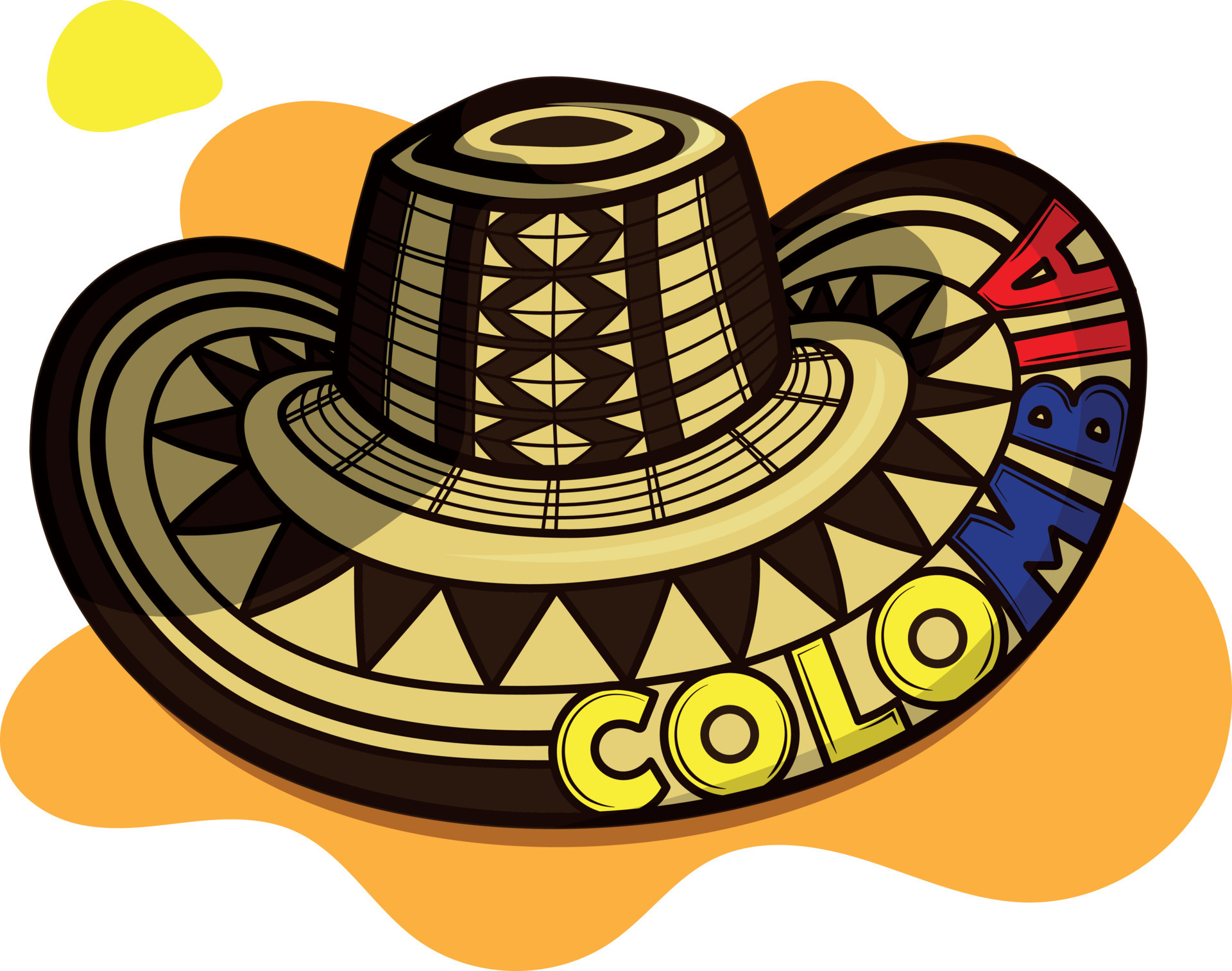 Una oración micro flaco Sombrero Vueltiao Colombia 20503410 Vector Art at Vecteezy