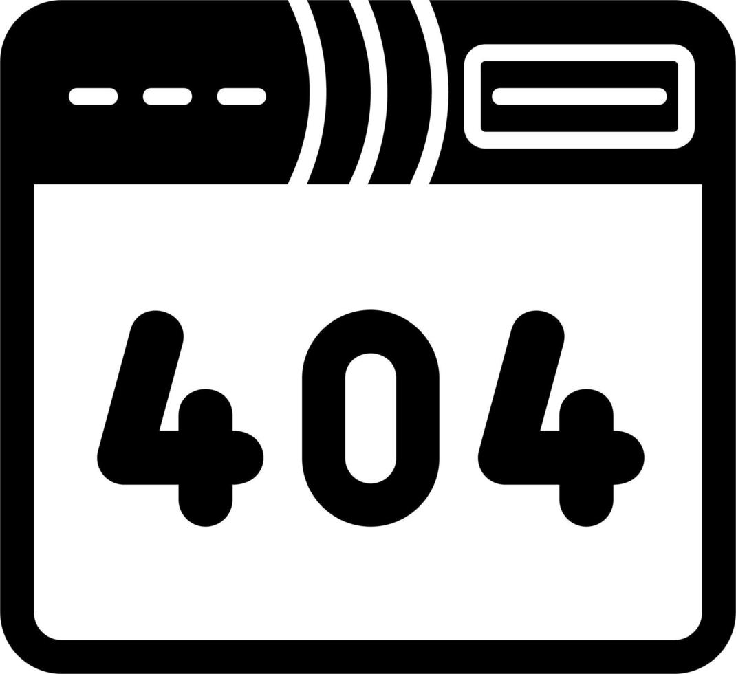 icono de vector de error 404