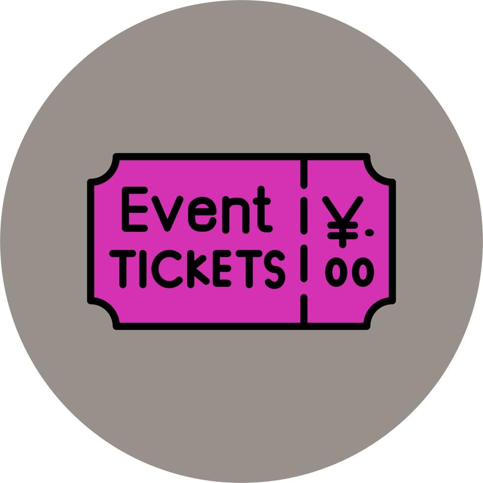 evento boleto vector icono