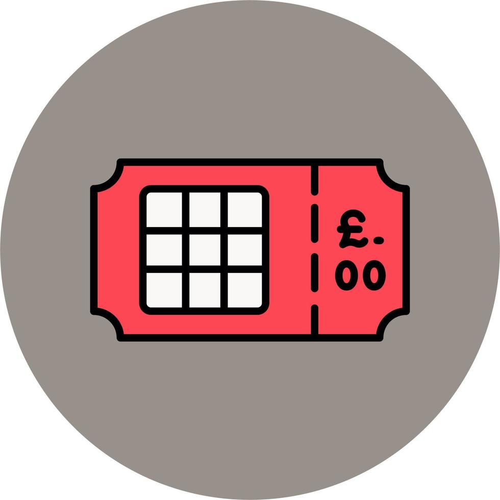 Lottery Ticket Vector Icon