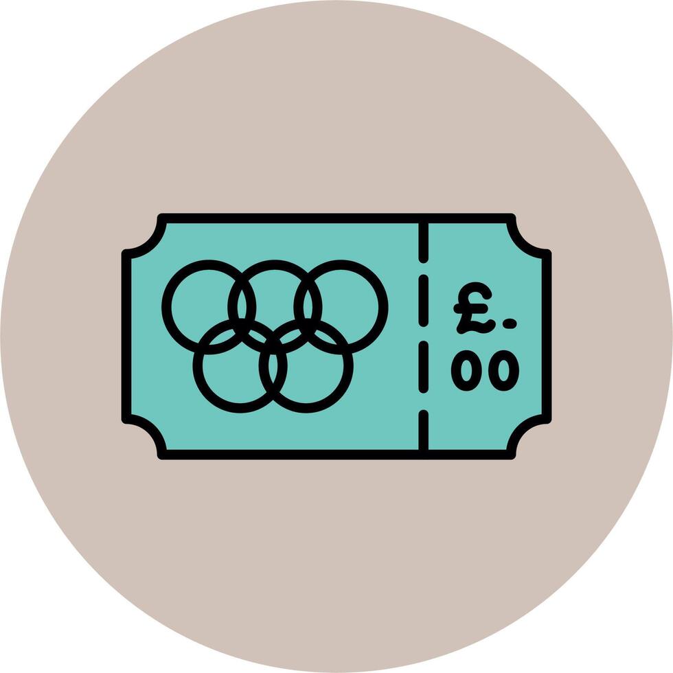 Olympic Ticket Vector Icon