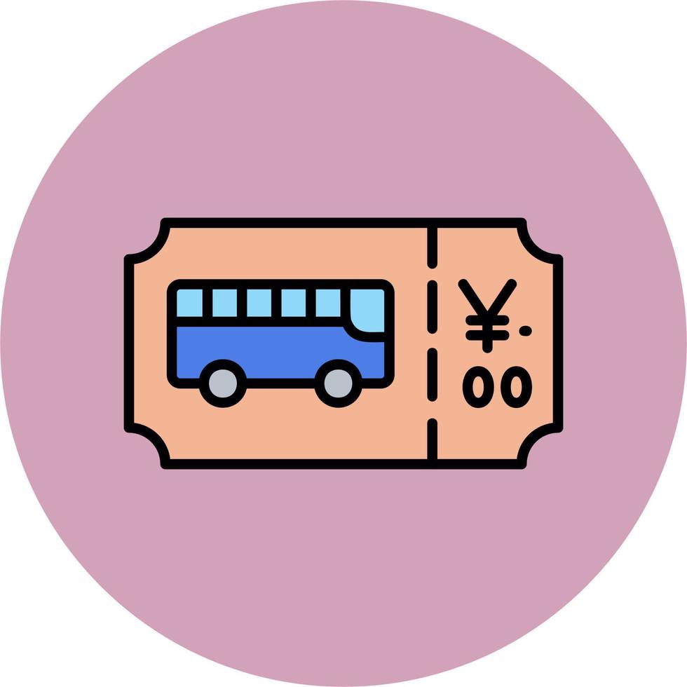 Bus Ticket Vector Icon