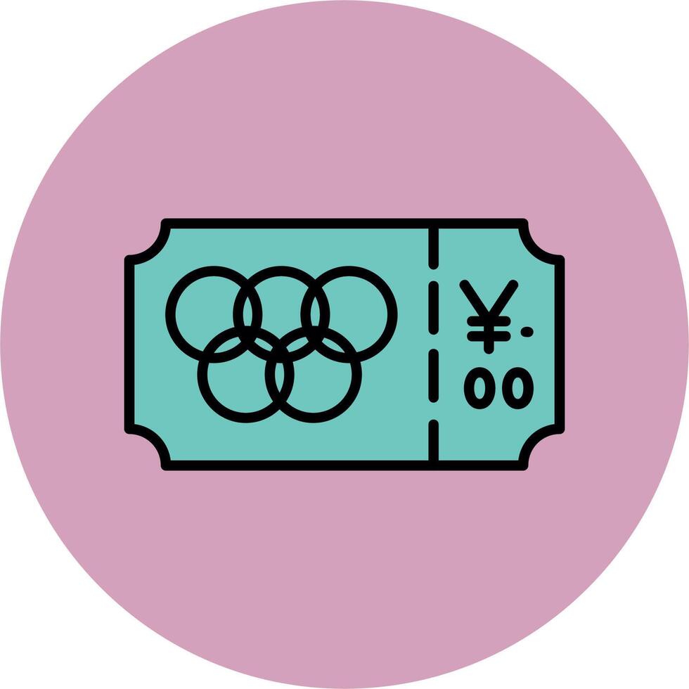 Olympic Ticket Vector Icon