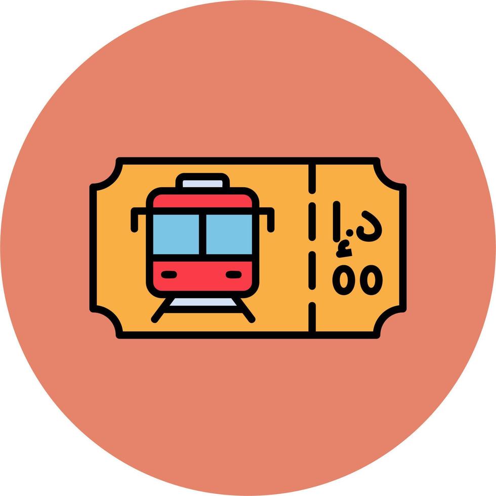 tren boleto vector icono