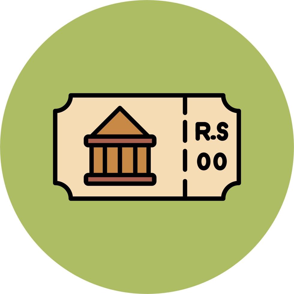 Museum Ticket Vector Icon