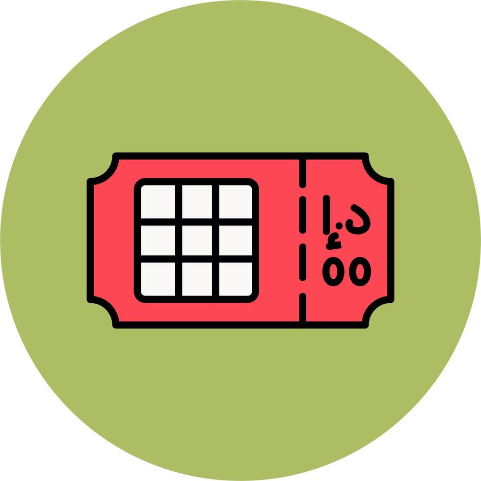 Lottery Ticket Vector Icon