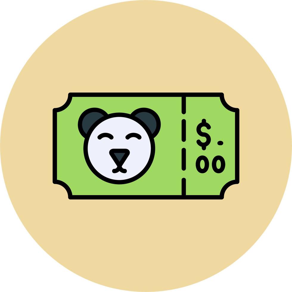 Zoo Ticket Vector Icon