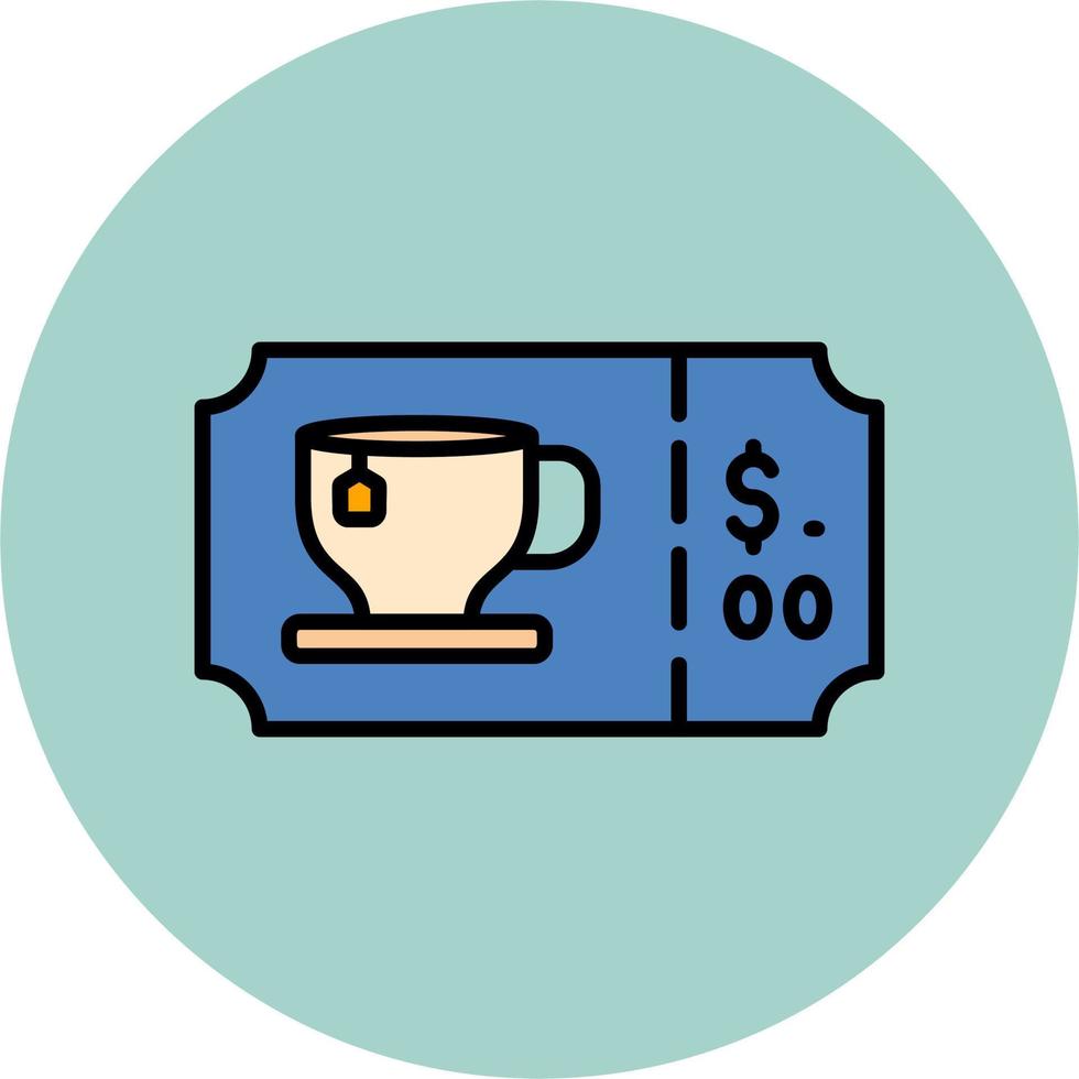 Tea Ticket Vector Icon
