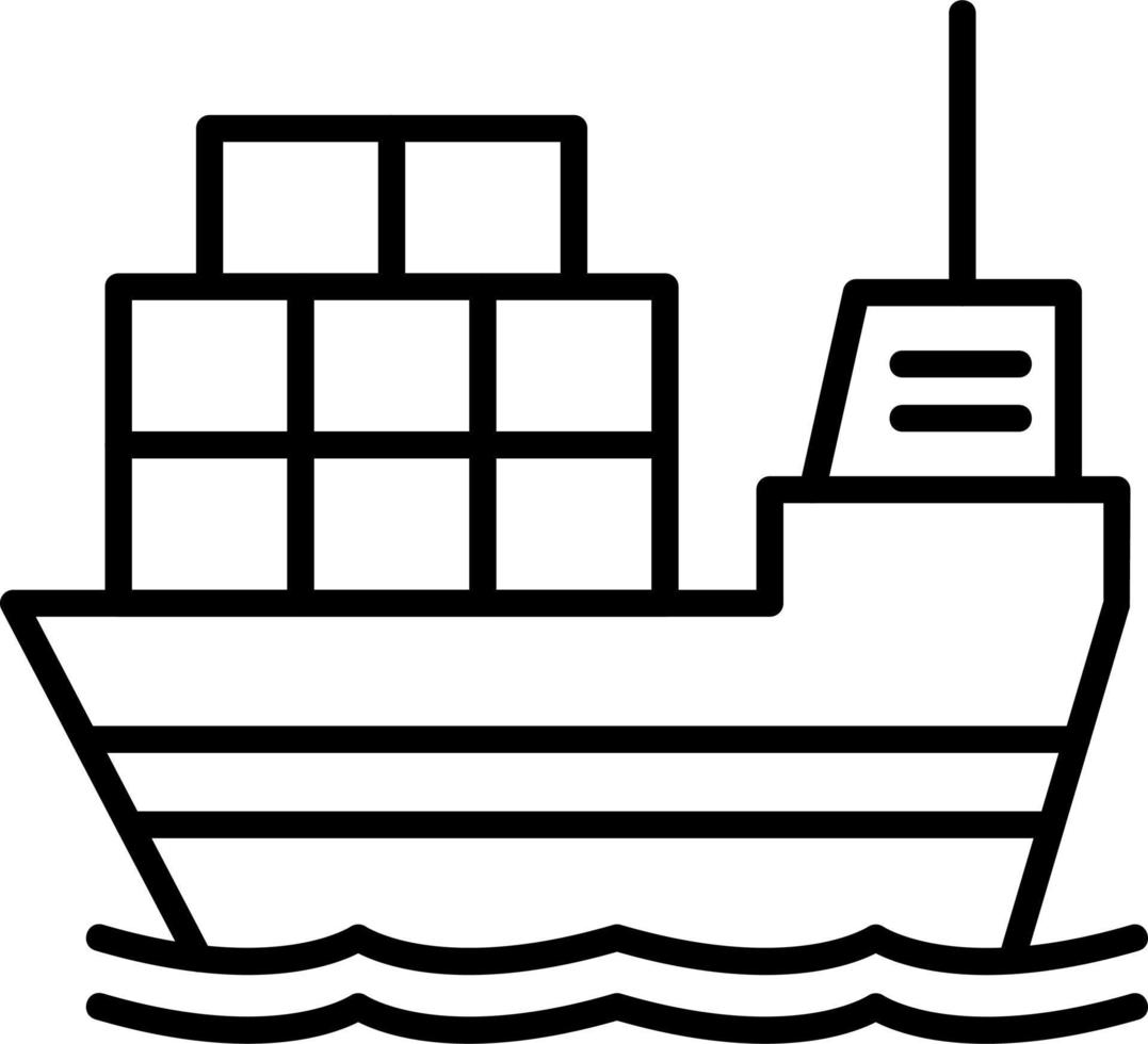Cargo Ship Vector Icon