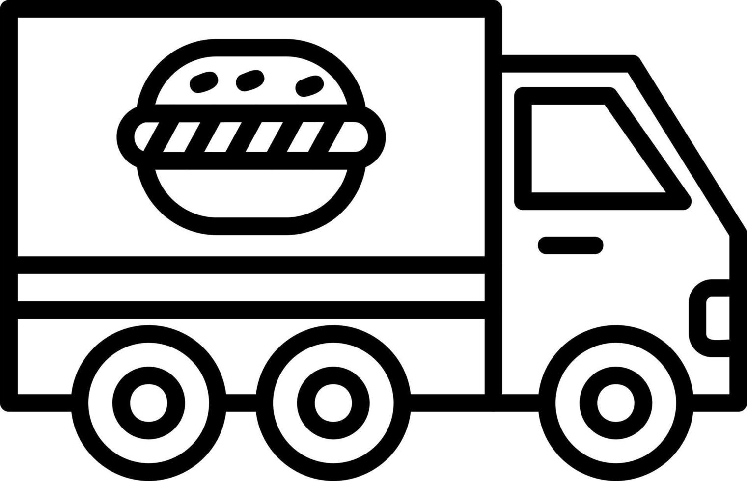 Food Delivery Truck Vector Icon