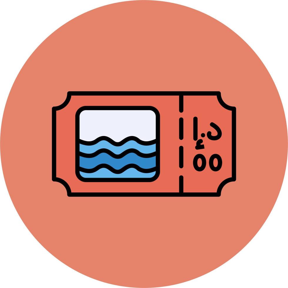 lago boleto vector icono