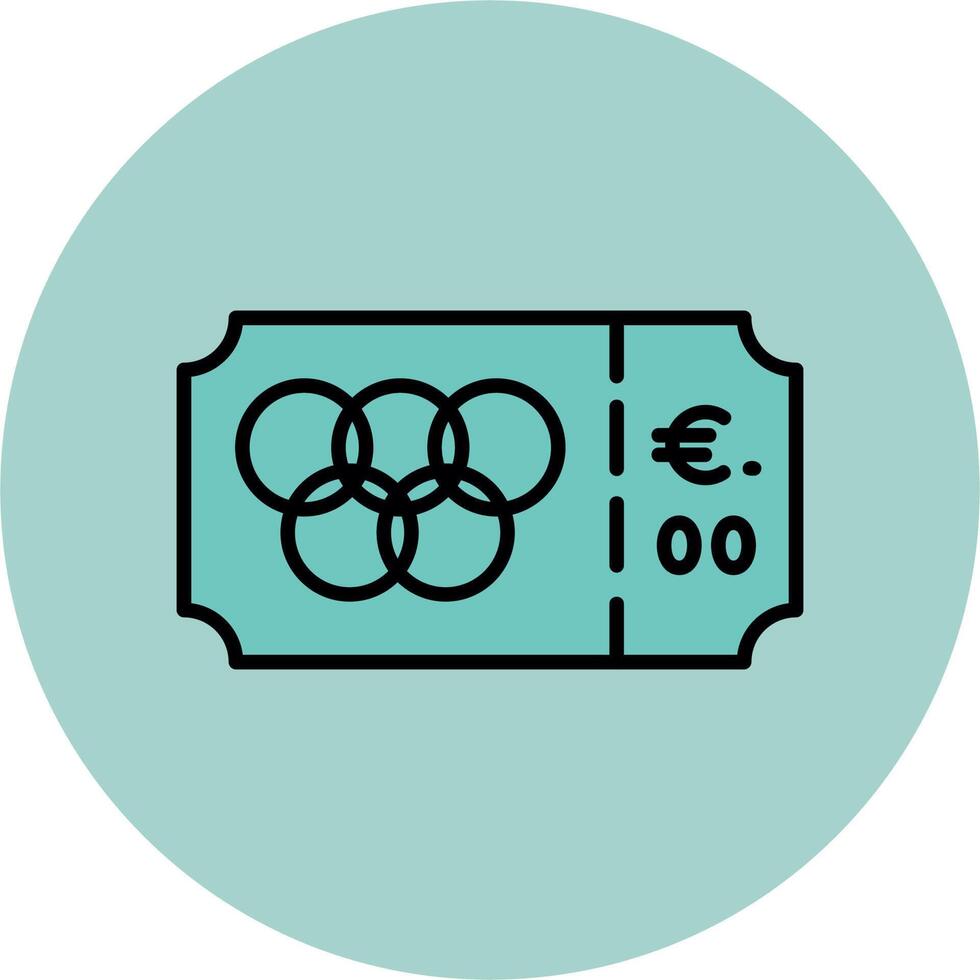 Olympic Ticket Vector Icon