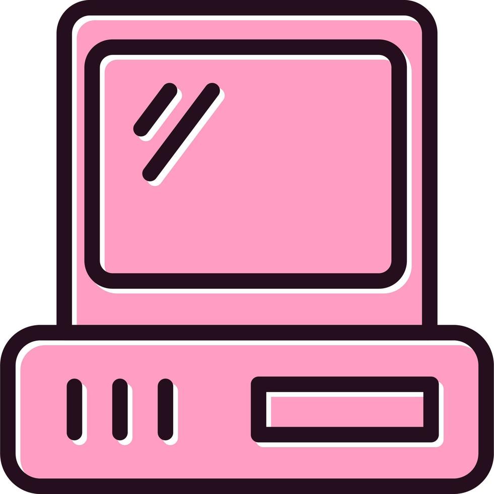 icono de vector de computadora