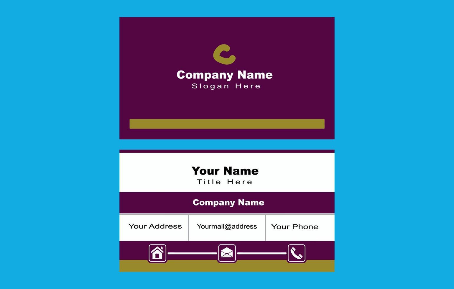 Business or visiting card template, Vector illustration