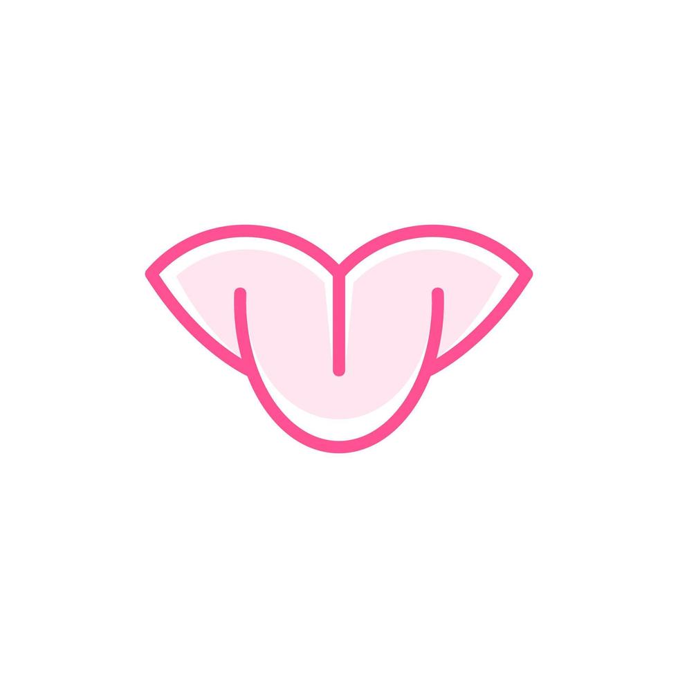 Human tongue simplicity creative logo design vector