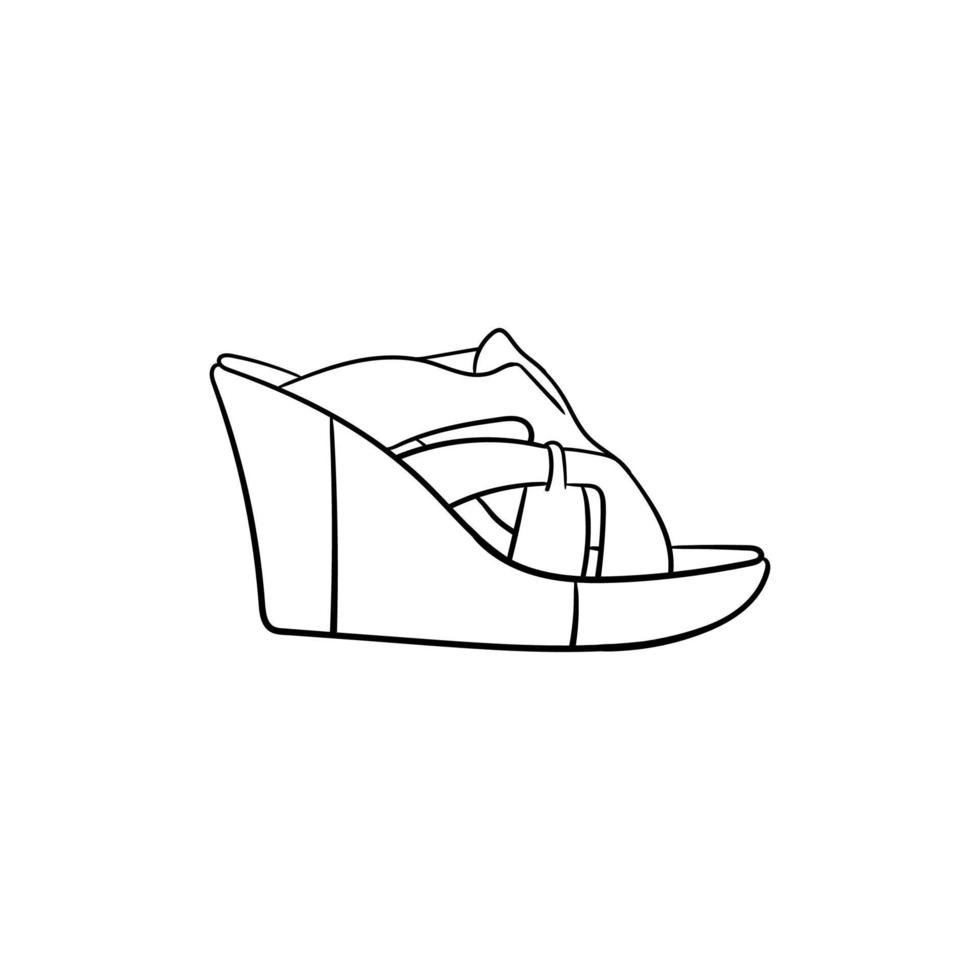 alto tacones zapatillas elegante línea diseño vector