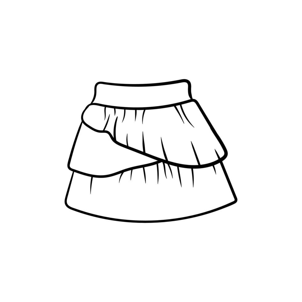 falda mujer sencillo línea elegante creativo diseño vector
