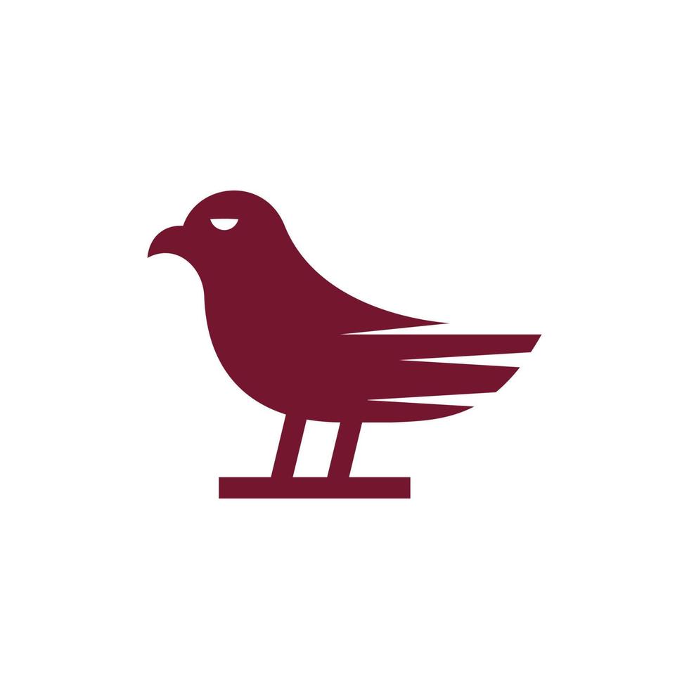 Elegant bird silhouette simple design vector