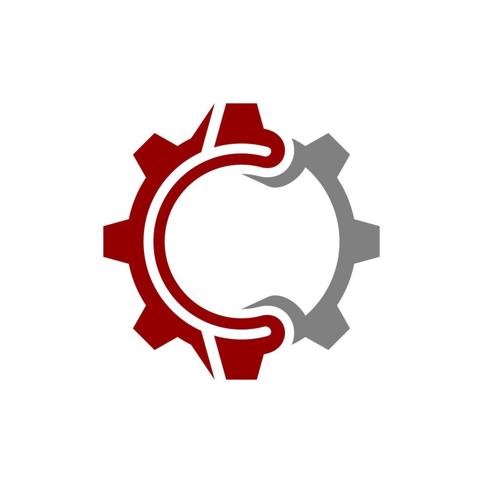 Letter c gear modern creative logo design vector