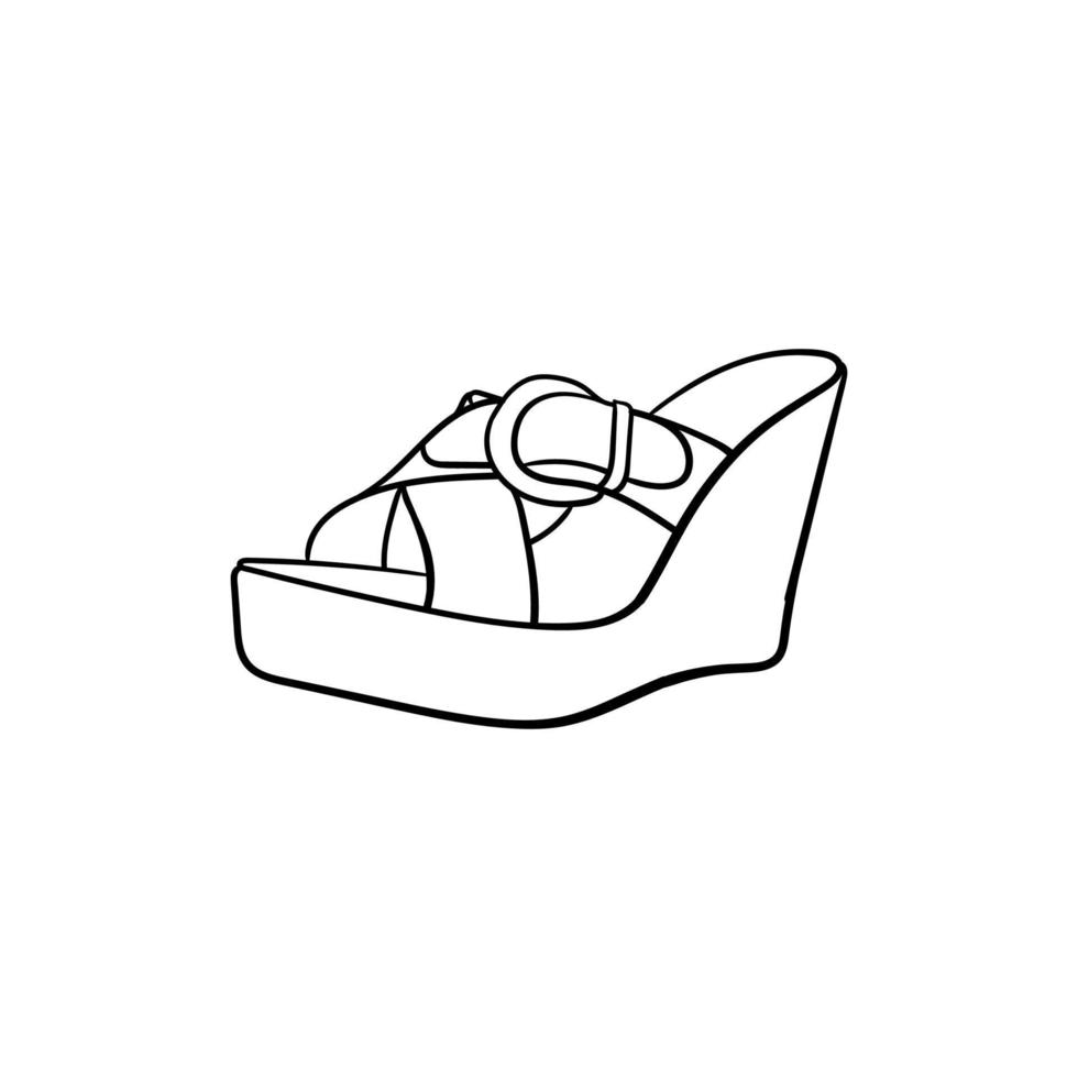 Female slippers simple line design 20504301 Vector Art at Vecteezy