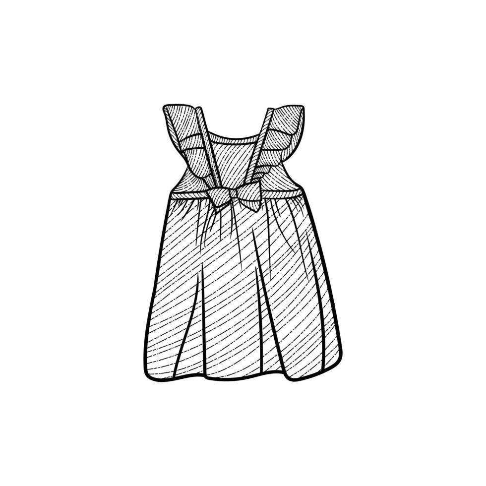 Lady gown elegant line art creative design vector