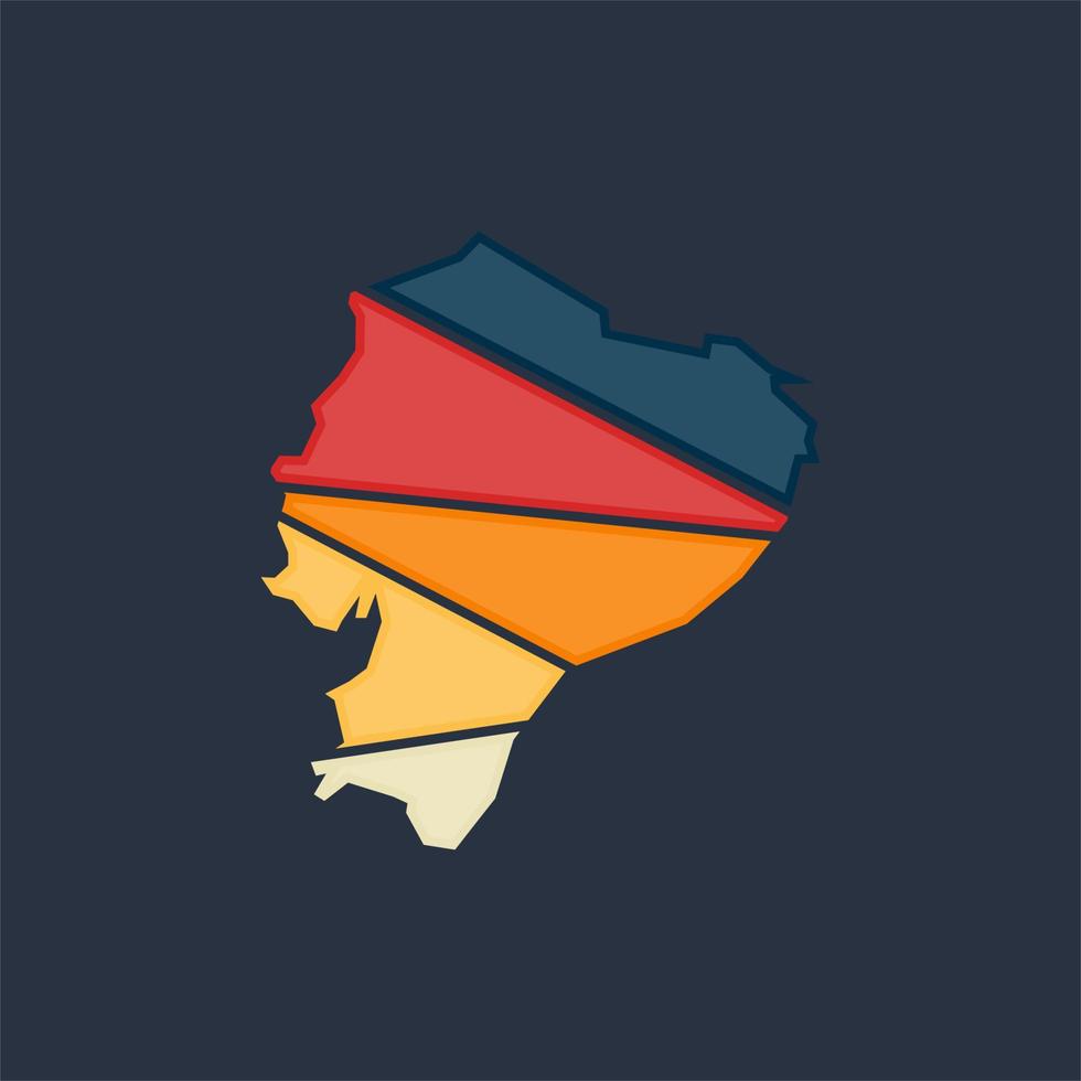 Map of ecuador polygon illustration design vector