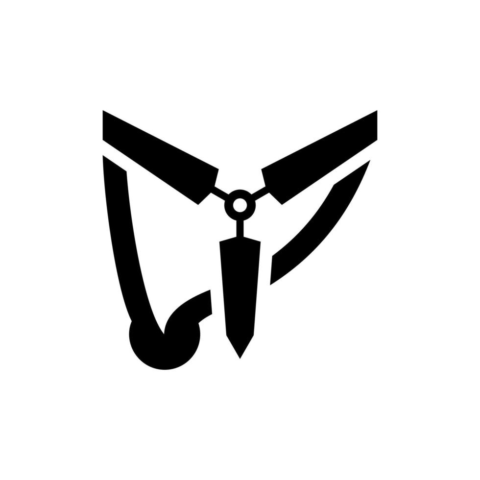 tirachinas moderno silueta creativo logo vector