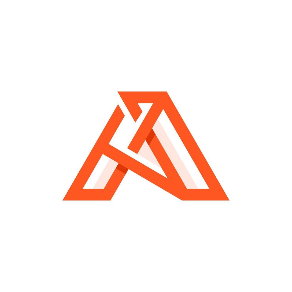 Letter a monogram simple line creative logo vector