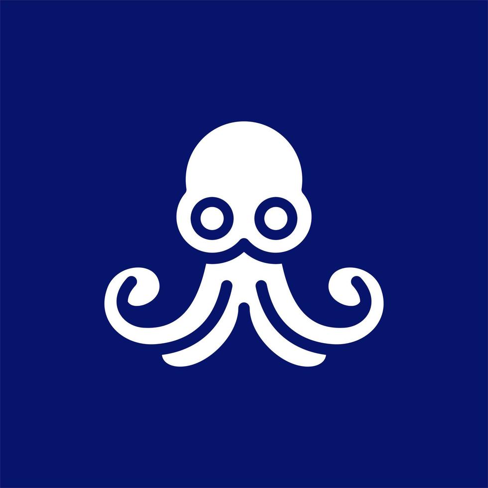 Octopus tentacle simple creative logo design vector