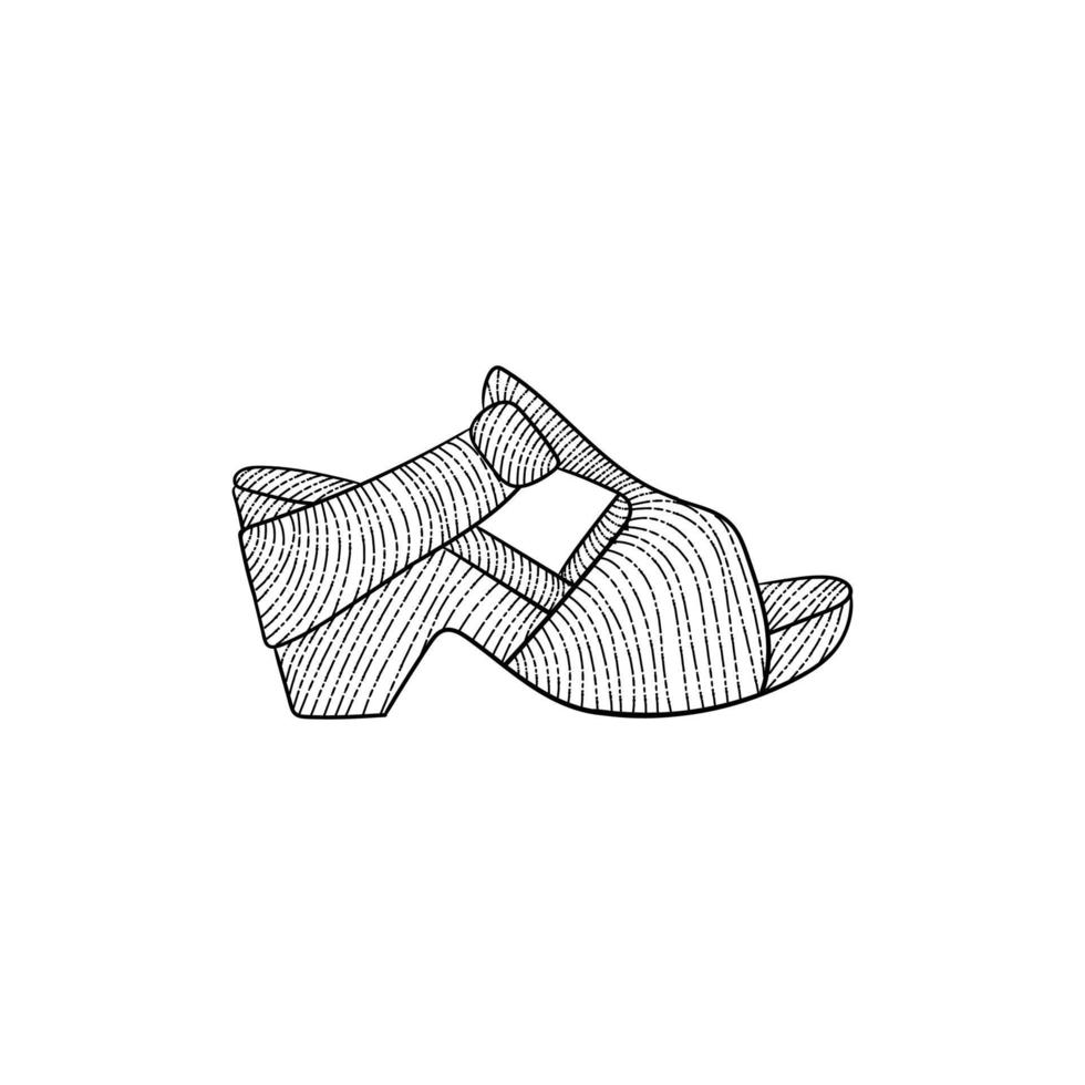 zapatillas hembra casual ilustración creativo diseño vector