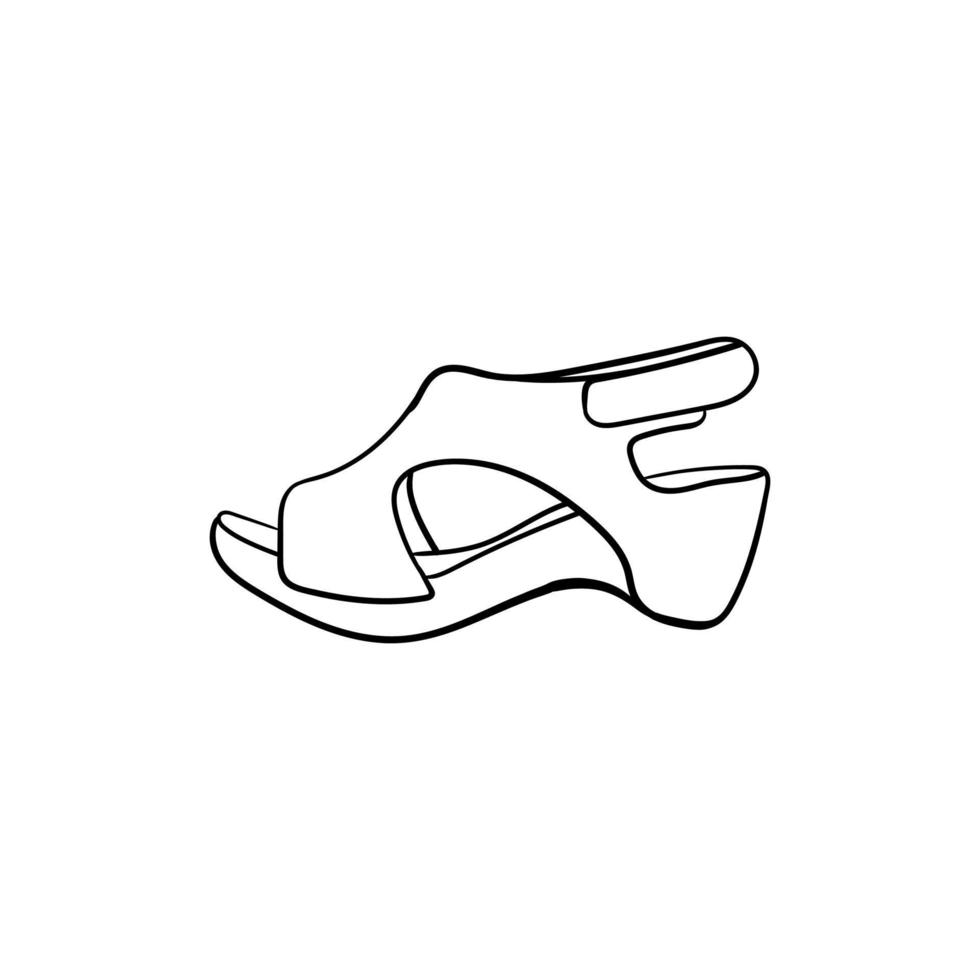 Simple shoes line art creative design vector