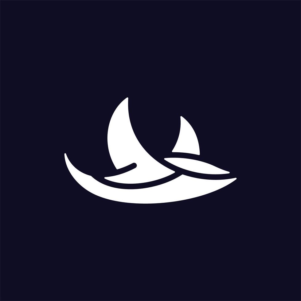 Mantaray swimming simple creative logo vector