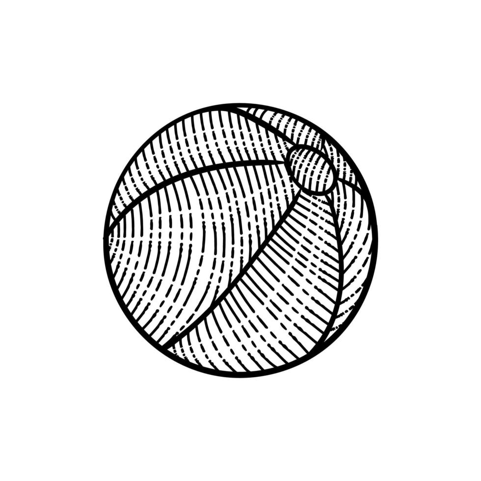 Beach ball vintage illustration creative design vector