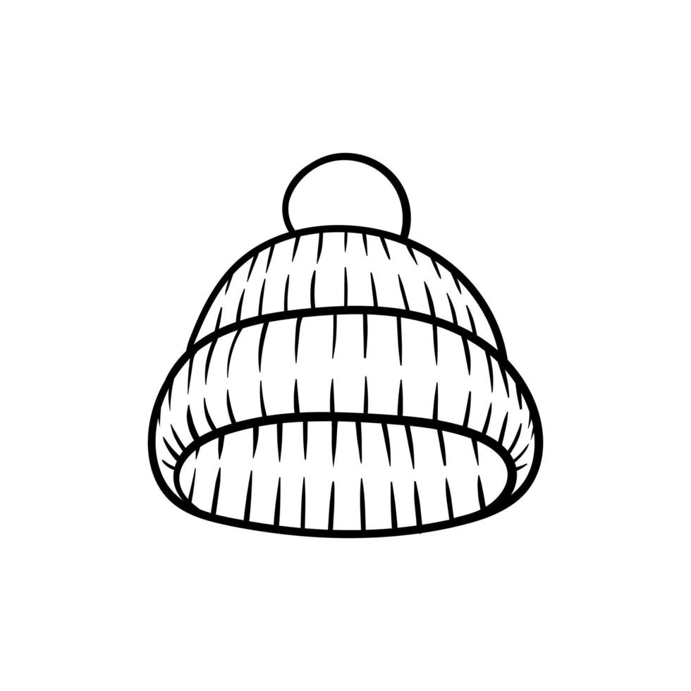 Wool knitted hat winter illustration creative design vector