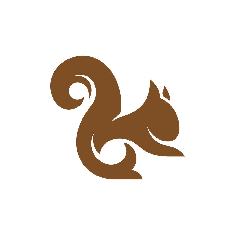 Squirell animal illustration creative logo vector